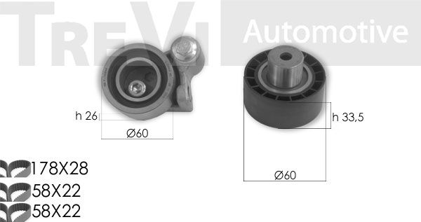 TREVI AUTOMOTIVE paskirstymo diržo komplektas KD1392